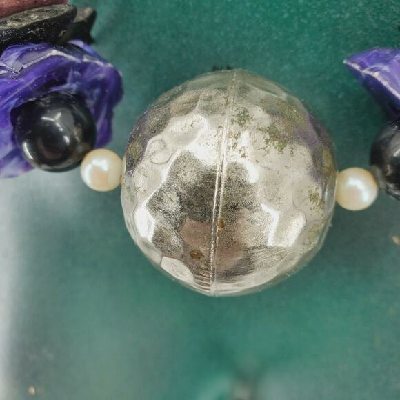 Coreen Vintage Wood Necklace Tribal Chunky Ethnic Bead Statement Art Superb READ - Picture 3 of 7